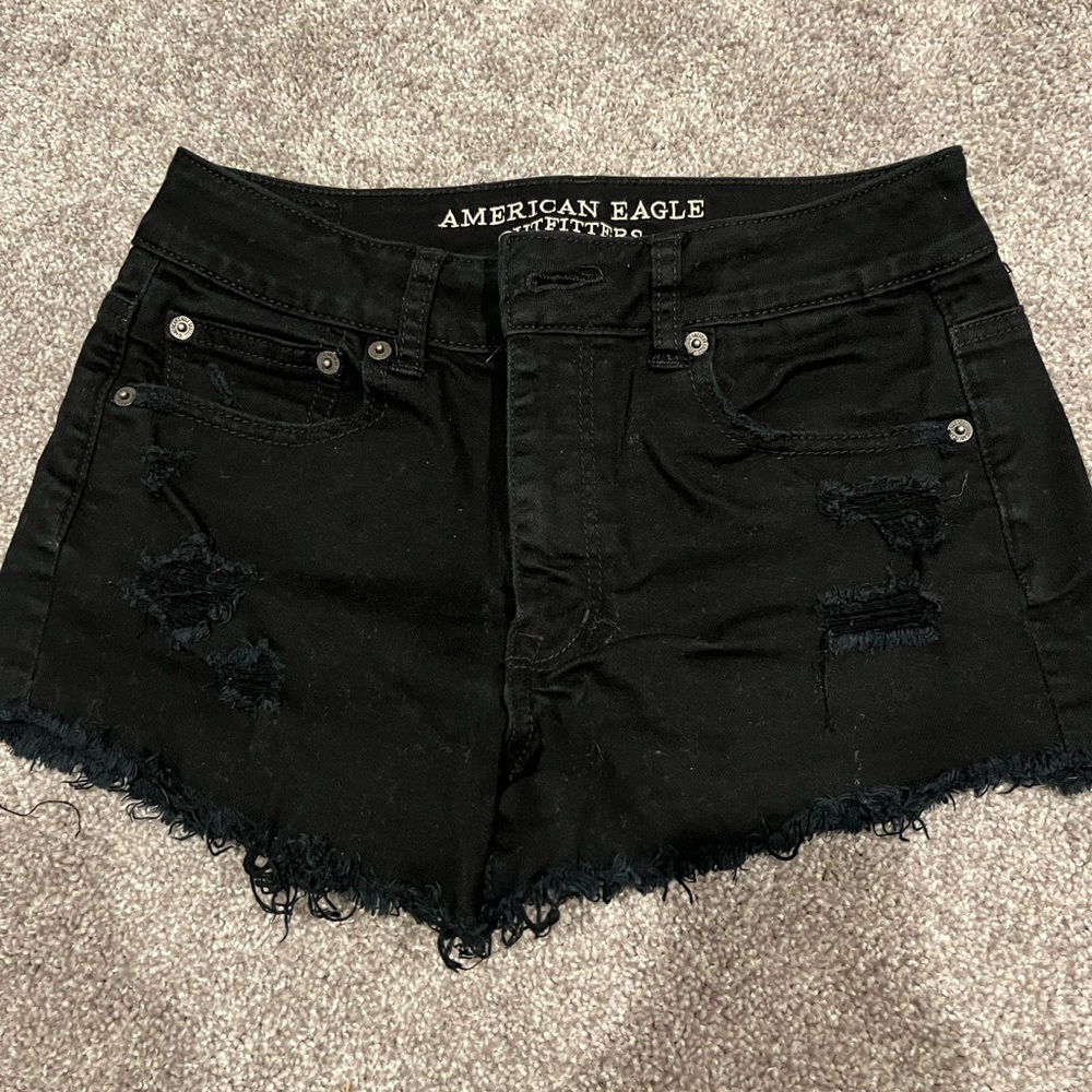 American Eagle Distressed Stretch Jean Shorts
